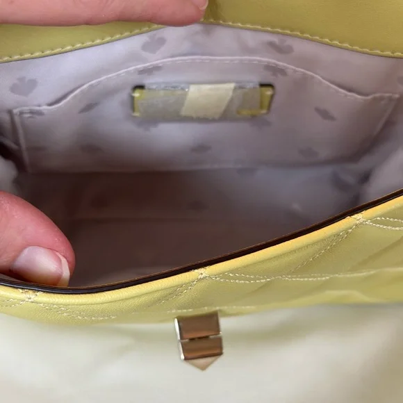 Kate Spade Yellow Quilted Natalia Shoulder Bag - Picture 13 of 13